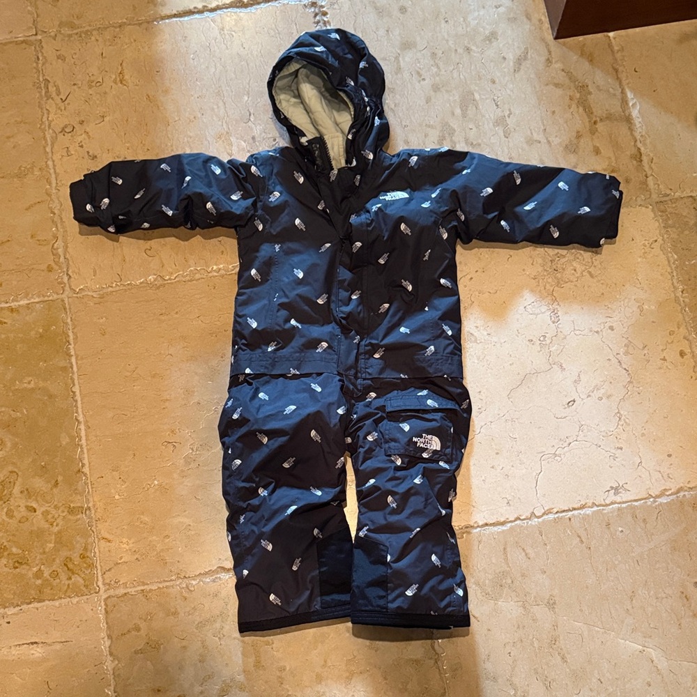The North Face Dark Blue Patterned Snowsuit